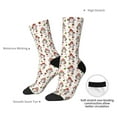 thumbnail image 4 of Hirioo Merry Christmas Santa Pattern Adult Middle Tube Socks Breathable Sock Non-Pilling,Contrasting Color Design, 4 of 6