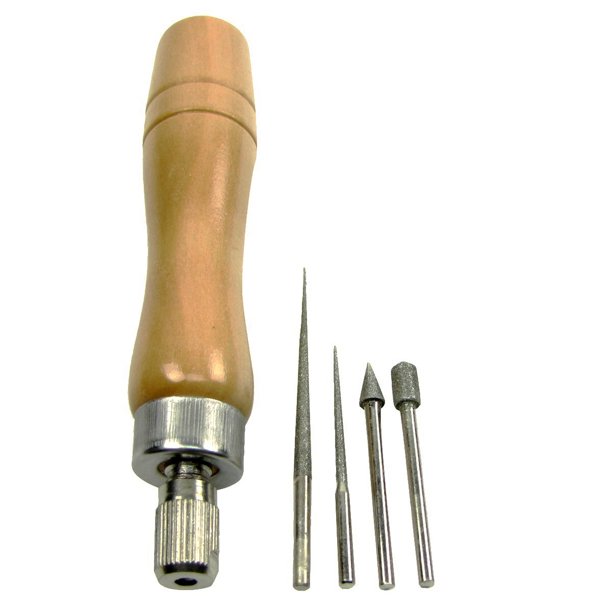 5 Pc Diamond Coated Bead Reamer Tool Set Jewelry Beading/Making/Repair