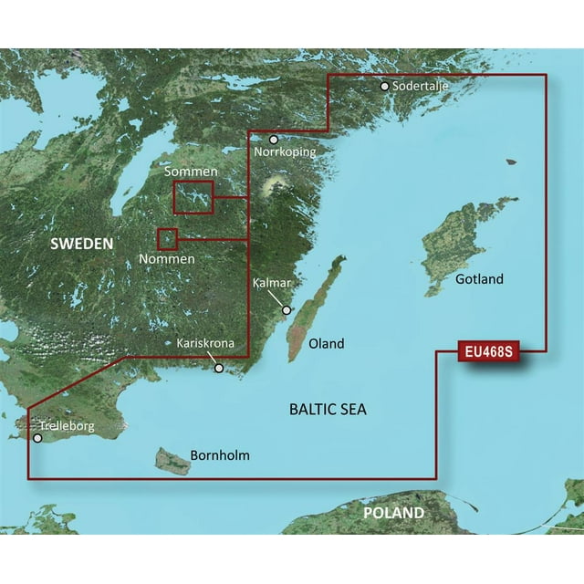 Garmin Marine Cartography 010-C0812-00 BlueChart G3 Vision; Compatible avec Chart Plotters; VEU468S; Couverture Détaillée de Sodertalje à Trelleborg; sur Carte SD/Micro-SD