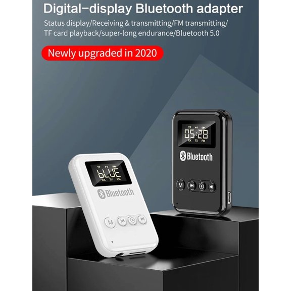 RHEA- 4In1 Wireless Fm Transmitter&Bluetooth Adapter Dongle Mp3 Player Home Car Stereo