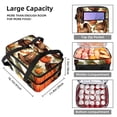 thumbnail image 3 of Thanksgiving Double Layered Insulated Lunch Bag with Two Compartments, Large Capacity, Refrigeration Capability - 7.1x11.4x16.1 inches - Hand Carry Meal Bag, 3 of 6