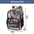 thumbnail image 4 of PVC Transparent Backpacks Clear Backpack for Travel and Outings Pink with Gold Butterfly, 4 of 7