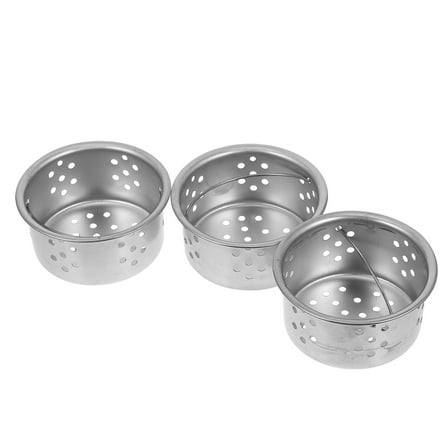SOPOTUTU 3-Piece Stainless Steel Sink Drain Strainers with Deep Basket for Kitchen and Bathroom Cleanup