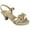 Champagne, variant on Link Smart-79K Girl's Glitter Bow Strap Buckle Platform Wrapped Heel Sandals