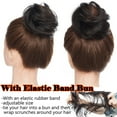 thumbnail image 5 of SEGO Messy Human Hair Bun Extensions Straight/Curly Hair Bun Hairpiece for Updo Style Chignon for Women Donut Ponytail, 5 of 7
