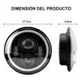 thumbnail image 4 of Faros Led H4 7 Redondo Jeep Vocho Auto Moto Ojos De Ángel, 4 of 8