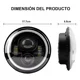 thumbnail image 4 of Faros Led H4 7 Redondo Jeep Vocho Auto Moto Ojos De Ángel, 4 of 8