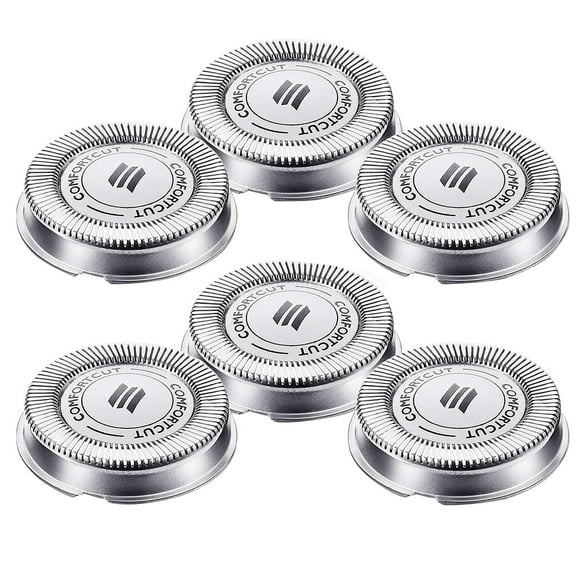 6pcs/set Shaver Heads Electric Beard Clipper Heads Replacement for Philips 1000/2000/3000 SH30