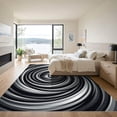 thumbnail image 3 of ODIKA 6'x9' Machine Washable Non-Slip Area Rug, Abstract Black High Traffic Rug, Gray, 1011296, 3 of 7