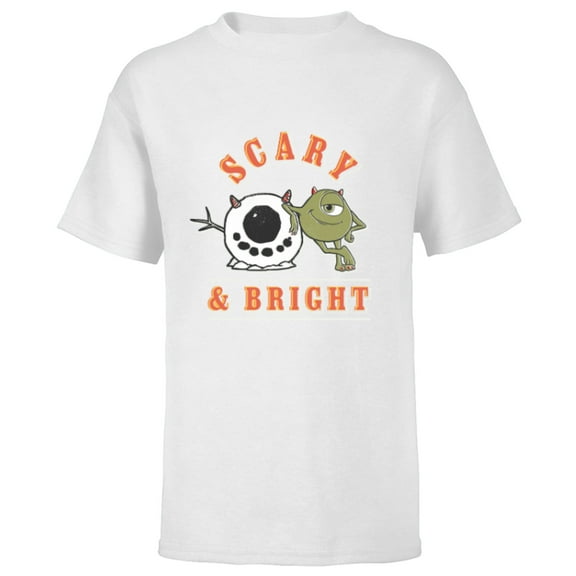 Disney and Pixar’s Monsters, Inc. Christmas Scary & Bright - Short Sleeve T-Shirt for Kids - Customized-White
