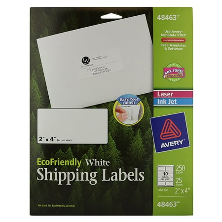 48463 ecofriendly white shipping labels 2 x4 10up labels are