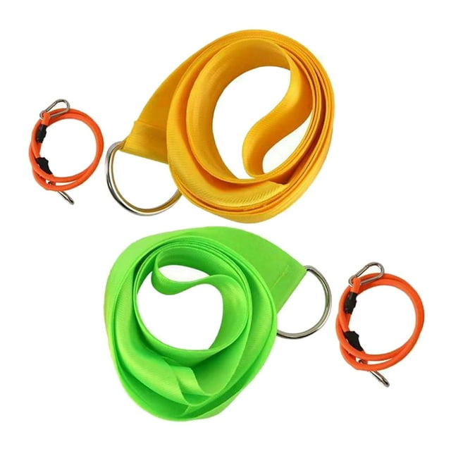 2 cinturones de tenis para practicar swing, baloncesto, voleibol, yoga y correr. Amarillo y verde