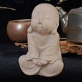 thumbnail image 4 of Estatuas de monjes de Buda maestra de estatuillas en miniatura, decoración perfecta para paredes, estantes, escritorio, automóvil, hogar, oficina Bostezo BLESIY Monje Estatua de Buda, 4 of 8