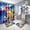02, variant on Lheaggik Cartoon Game Brother 4 Pcs Bathroom Sets with Shower Curtain and Rugs, Waterproof Polyester Shower Curtain Sets with Hooks