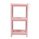 thumbnail image 1 of Estante de almacenamiento para piso de baño, estante de pie estable y duradero de múltiples capas, estantes de esquina independientes, color rosa, 3 capas, 1 of 14