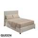 thumbnail image 1 of Juego de ropa de cama para el hogar Sábana de cama Funda de colchón Funda de almohada Juego de ropa de cama de poliéster de color sólido, Beige, Queen, 4pcs / set Inevent HA6267-33B, 1 of 7