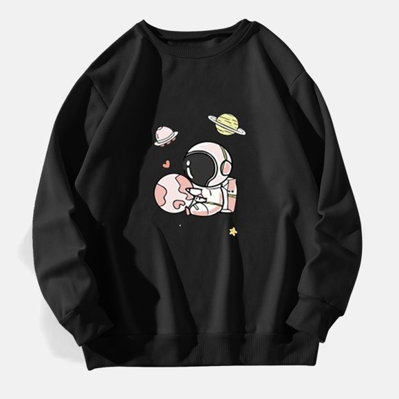 Black Friday TIMIFIS Womens Tops Womens Crewneck Sweatshirt Casual Cute Christmas Long Sleeve Loose Fitting Fall Tops T Shirt Womens Fall Fashion 2022