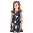 thumbnail image 1 of Fotbe Lilies Flowers Vestido de Dormir para Niñas de 3 a 10 Años, Mangas Cortas, Estilo Princesa, Pijama Camisón con Mangas Voladas-XX-Large, 1 of 6