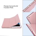 thumbnail image 4 of Mosiso Slim Fit Frosted Case for iPad 10.2" 7th Generation 2019 Released, PU Leather Smart Stand Cover Auto Sleep Wake Protective Case for Apple iPad 10.2 Inch (A2197/A2198/A2200), Rose Gold, 4 of 7