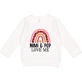 thumbnail image 2 of Inktastic Mimi and Pop Love Me Girls Granddaughter Rainbow Toddler Sweatshirt, 2 of 4