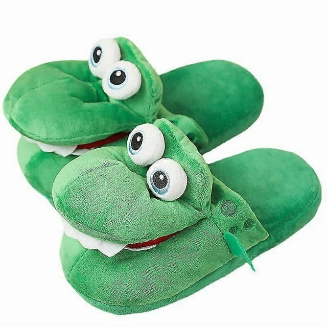 Children/adults Funny Crocodile Slippers Open Mouth To Walk Small Crocodile Toy Slippers Home Indoor Non-slip Cotton Slippers G