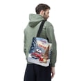 thumbnail image 3 of Santa is Coming Sphynx Merry Christmas Xmas Noel Truck Tree All Over Print 3D Canvas Tote Bag Cat Lover Kitten Owner Gifts Idea Reusable Handbag - 02023, 3 of 5