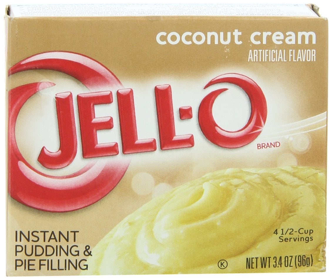 24 PACKS : Jell-O Instant Pudding & Pie Filling, Coconut Cream, 3.4-Ounce Boxes by