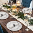 thumbnail image 5 of VCBAVC 350 PCS Silver  Plastic Plates Set for 50 Guests, Includes 50 Silver Dinner Plates, 50 Dessert Plates, 50 Napkins, 50 Cups, 50 Silver Sets for Weddings and Parties, 5 of 6