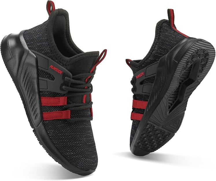 Kushyshoo Kids Sneakers Black Red Running Tennis Athletic Shoes for Girls Size 12 (Little Kid)
