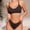Brown, variant on Bra & Brief Sets Womens Lingerie Floral Lace Bra and Panty Sets 2 Piece Women's No Underwire Bra Set V Neck Thong Large Chest Display Small Gathered Upper Support Yoga Sports Underwear Set