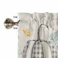 thumbnail image 5 of Valances for Windows Thanksgiving Fall Pumpkin Maple Leaves Linen Rod Pocket Cafe Window Treatments Valance Curtains for Kitchen Bathroom Laundry Basement Windows 56"x16", 5 of 6