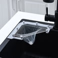 thumbnail image 4 of Drain Rack Kitchen Triangle Holder with Filtration Mesh – Convenient Triangular Gray Rack for Strainer and Kitchen Drain Includes 100Pcs Large Mesh for leftovers, 4 of 6