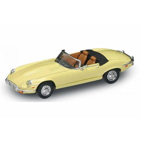 1971 Jaguar E-Type Convertible, Yellow - Road Signature 94244 - 1/43 Scale Diecast Model Toy (Best Jaguar Car In The World)