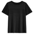 thumbnail image 5 of SUNBS Blouses for Women Short Sleeve Lace Tops Dressy Casual Tees, Sizes S-2XL, 5 of 9