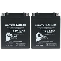 2-Pack UB-YTX14AHL-BS Battery Replacement for 2002 Suzuki LS650 Savage, S40 650 CC Motorcycle - Factory Activated, Maintenance Free, Motorcycle Battery - 12V 12AH, UpStart Battery Brand