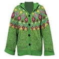 thumbnail image 4 of Womens Cardigan Women's Cozy Knitted Hooded Cardigan with Pockets Casual Style Sweater Jacket Women Cardigan Green XXL, 4 of 4