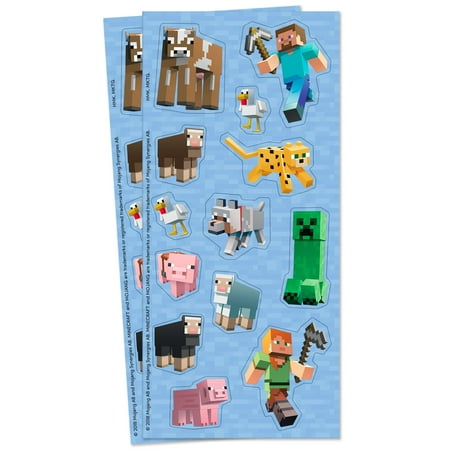 Hallmark Minecraft Stickers (Characters and Mobs), 2 Sheets