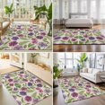 thumbnail image 4 of Area Rugs 4'x6'. Purple Green Botanical Carpet Runner Indoor Outdoor Rugs Home Decor Aesthetic, Spring Floral Summer Rustic Non Slip Mats Washable Accent Rug for Living Room Bedroom, 4 of 8