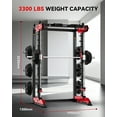 thumbnail image 4 of HARISON Squat Rack with Pull Up Bar, Multi-Function Power Cage Home Gym, Workout Equipment Cage (Weights/Bar Not Included), 4 of 8