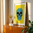 thumbnail image 3 of Blue skull - Illustration Skull Pop Art Modern Art Surrealism Halloween Humor Unframed Wall Art Print 5 x 7 inches, 3 of 60