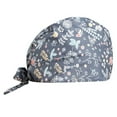thumbnail image 2 of 1pc Unisex Scrub Flower Printed Adjustable Tie Hat, 2 of 9