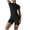 Black, variant on aidice Athletic Jumpsuits for Women High Neck Zip Short Sleeve Stretch Skinny Workout Shorts Bodysuit