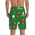 thumbnail image 2 of Balery Cute Santa Men's Cotton Knit Pajama Shorts Waistband & Pockets,Short Pajama Pants-3X-Large, 2 of 8
