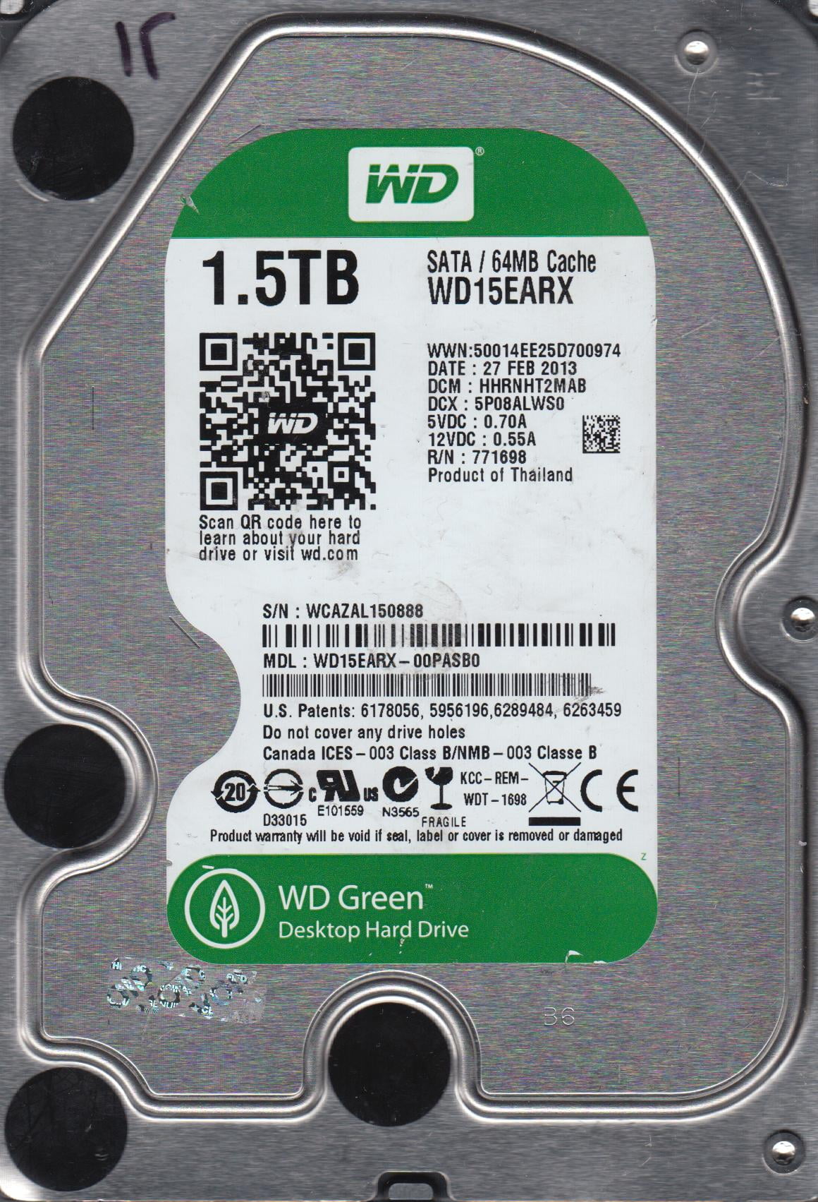 WD3003FZEX-00Z4SA0, DCM HANNNVJAA, Western Digital 3TB SATA 3.5