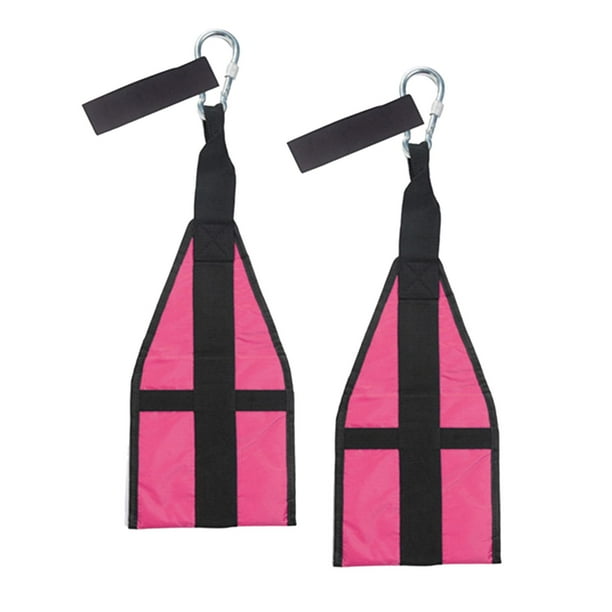 Correas para abdominales colgantes, barra de dominadas para puerta, para entrenamiento, gimnasio Rosa roja
