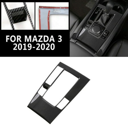 Interior Console Gear Shift Panel Cover for Mazda 3 M3 Axela 2019 2020 Car Styling Accessories ABS Carbon Fiber Style Central Console Gears Shift Panel Cover Molding Trim 1PCS