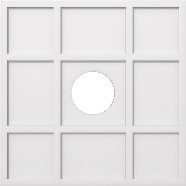 Ekena Millwork CMP30RK-07000 30 Po OD x 7 Po ID Carré Rubik Architectural Grade PVC Contemporain Médaillon de Plafond