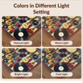 thumbnail image 7 of Design&I 8'x10' Washable Area Rug Record Music Collage Disc Guitar Notes Scatter Cd Shape Vinyl for King Size Bedroom, Under Bed, Sleek Flatweave Pet Friendly, 7 of 7