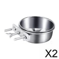 thumbnail image 1 of Comedero para pájaros,Plato de alimentación para pájaros,taza,alimentador de acero,alimentador de agua,Plato de comida para loros,comedero para pájaros,cuenco para jaula,Tazón de comida, 1 of 8