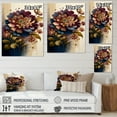 thumbnail image 4 of Designart Night Shade Zinnia Floral Design II Canvas Wall Art, 4 of 5